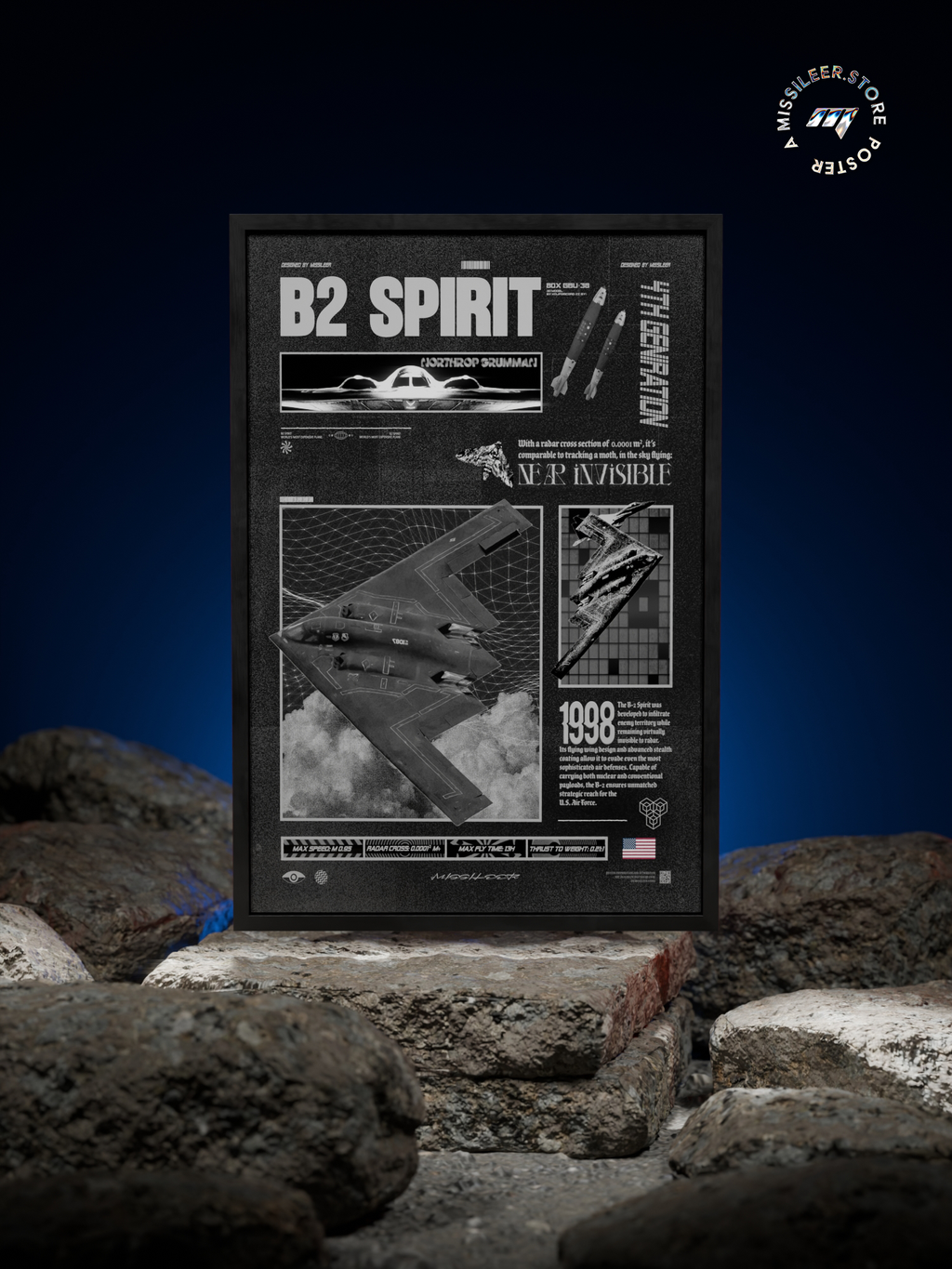 B2 Spirit Brutalism Premium Matte Poster