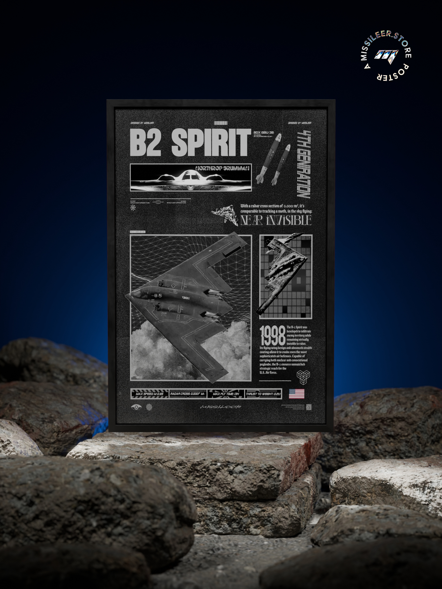 B2 Spirit Brutalism Premium Matte Poster